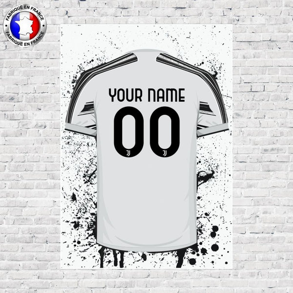 Poster Juventus personnalisable avec nom et numéro de ton choix