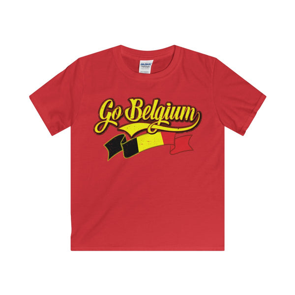 T-shirt enfant Belgium | "Go Belgium" vintage style Kids clothes Ultrasfanzone